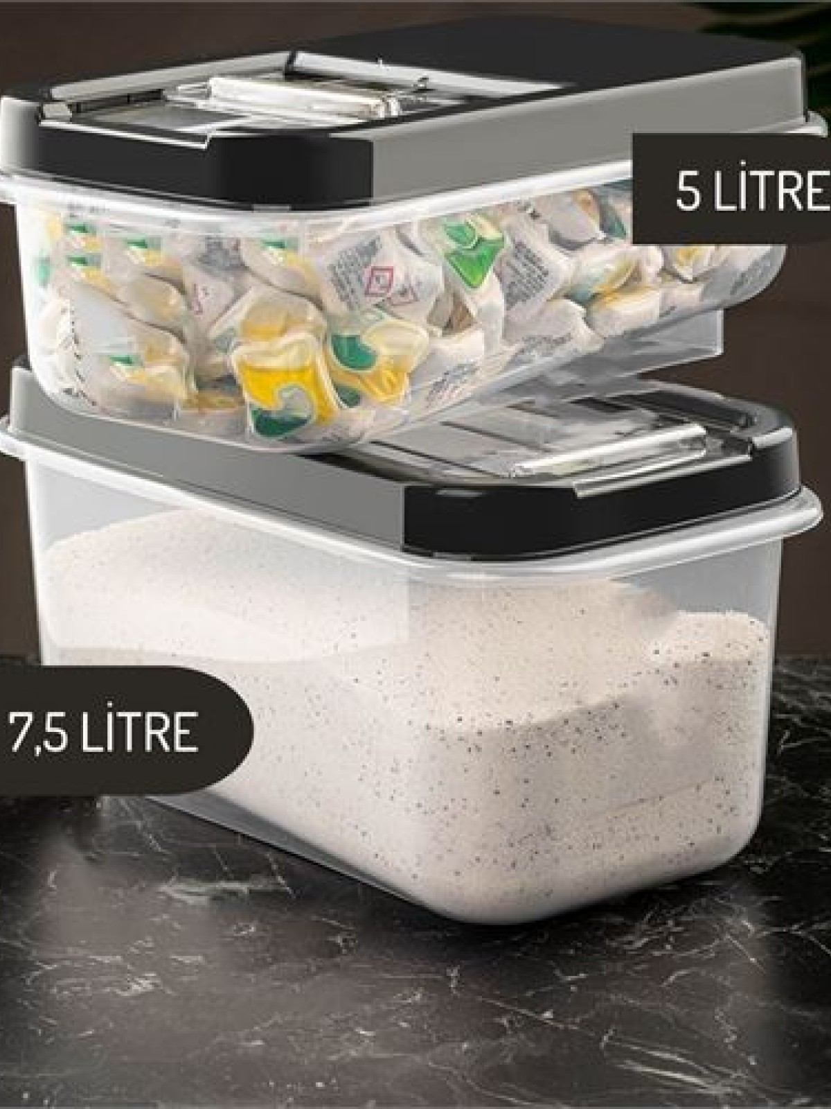 Reagan Tablet ve Deterjan Saklama Kutusu 5 ve 7.5 lt