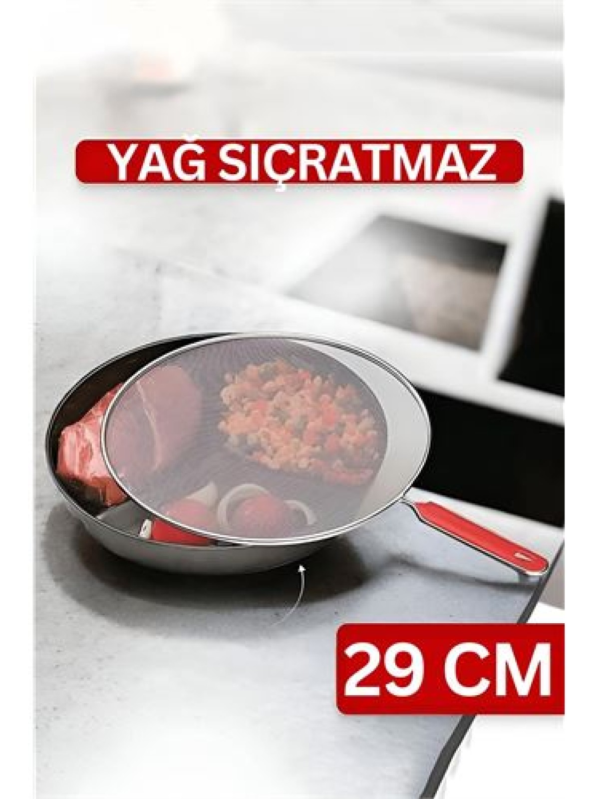 Flou Kızartma Yağ Sıçratmaz ve Un Eleği