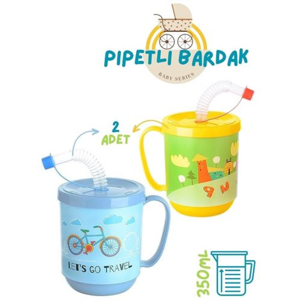 Pipetli Bardak 2 li Momma Design