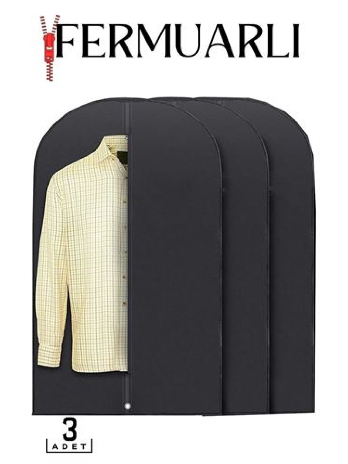 Gamboç Fermuarlı Elbise Kılıfı 3 Adet Lauliven Design