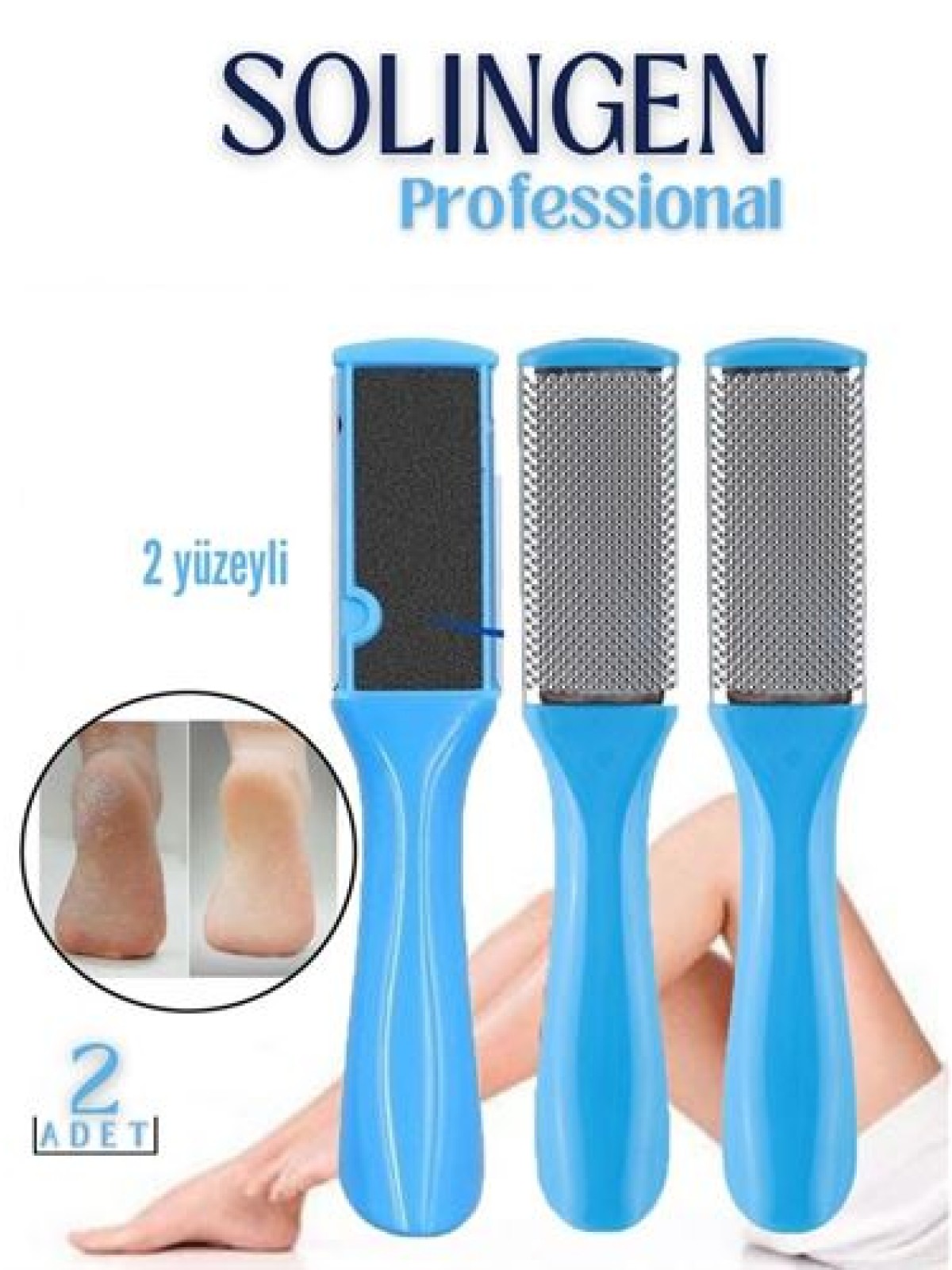 Topuk Rendesi ve Törpü 2 li Set Solingen Professional