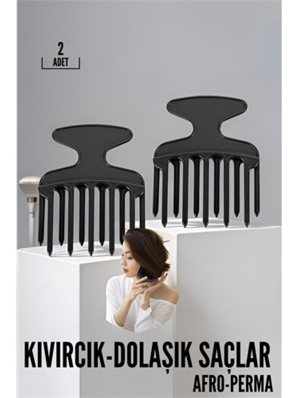 Kıvırcık Saç Açıcı Afro Perma Tarağı