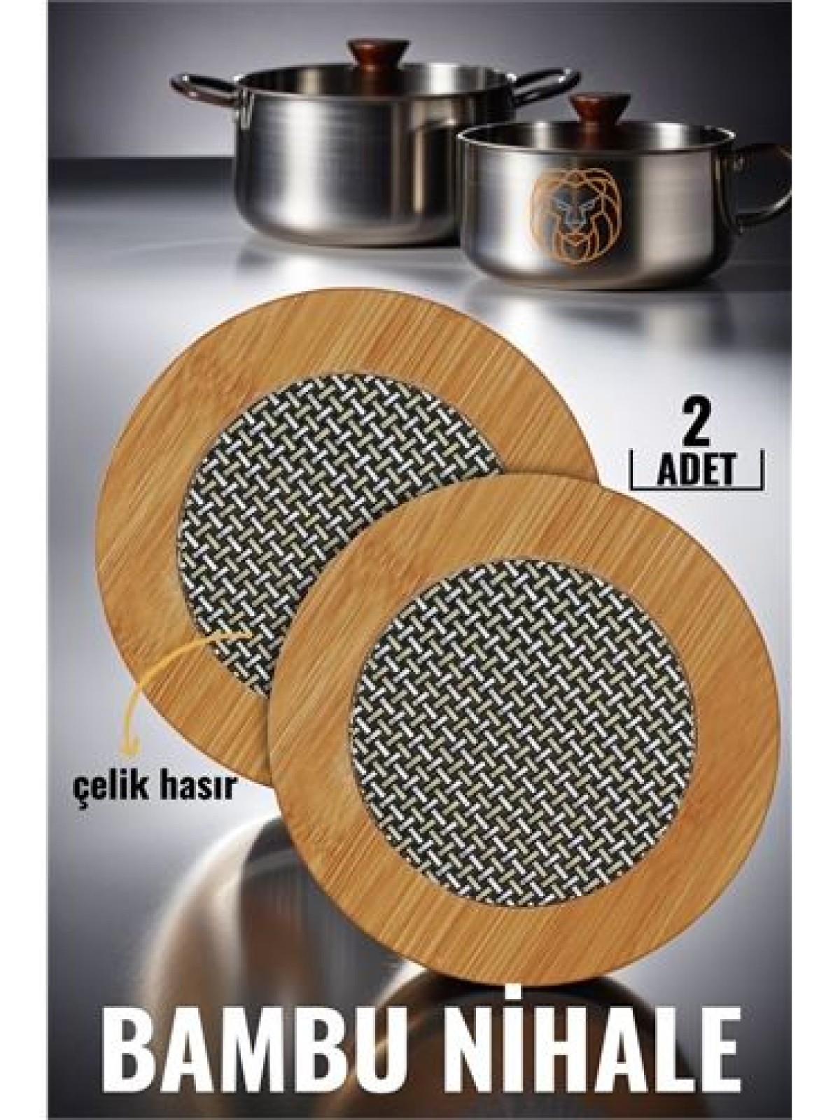 2 li Bambu Çelik Telli Nihale Falper Design