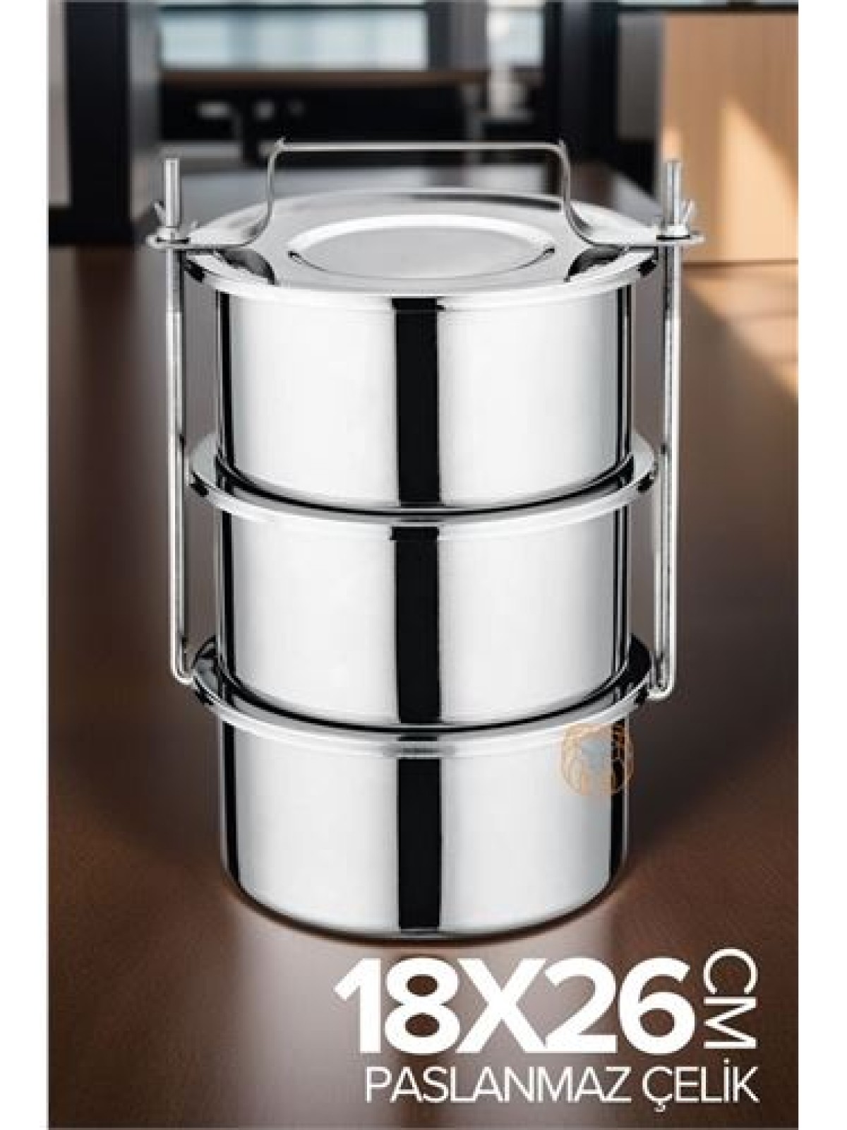 XL 18X26 CM Sefer Tası Paslanmaz Çelik Yemek Kabı