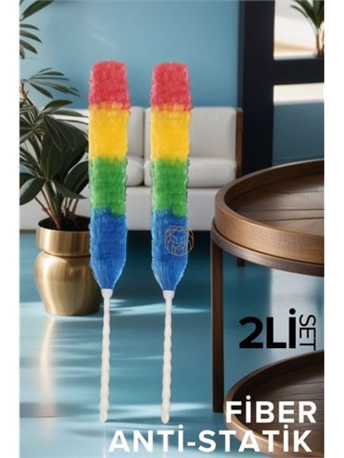 2 li SET Fiber Toz Alma Püskülü California Design