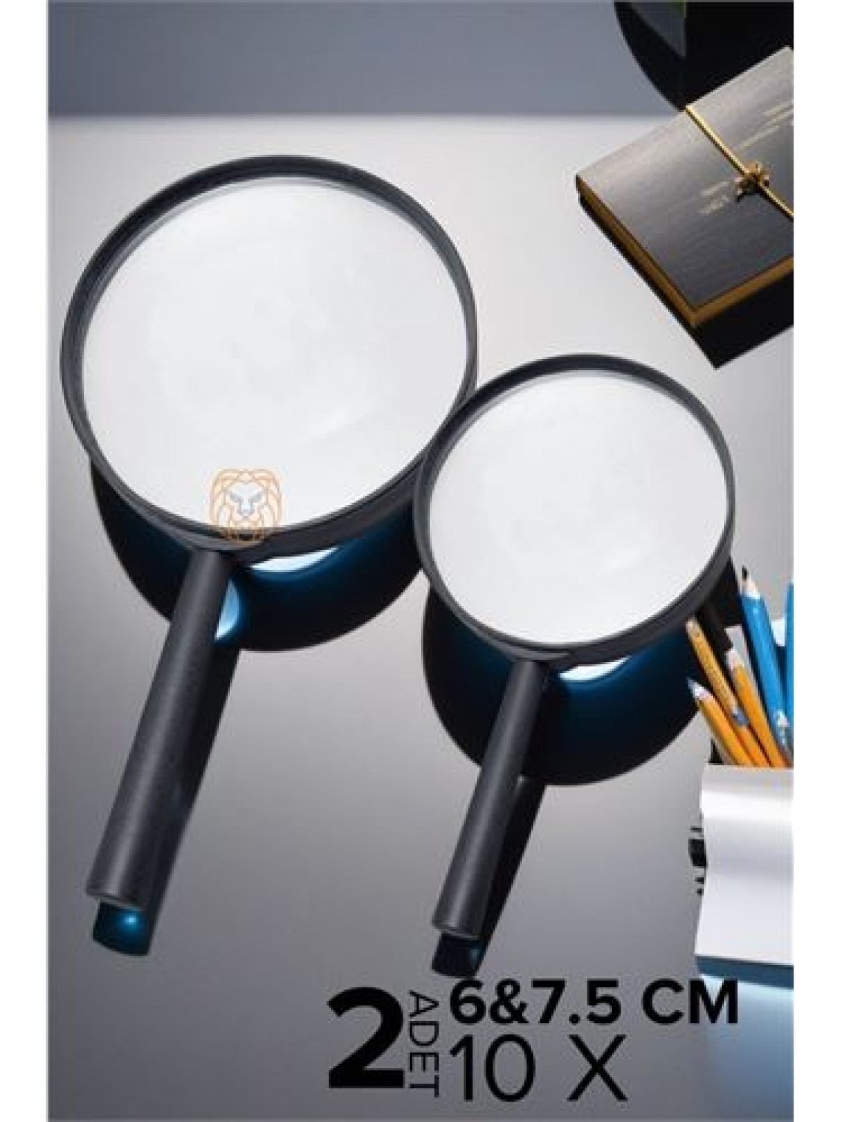 10X Büyüteç 6 ve 7,5 cm 2 li SET