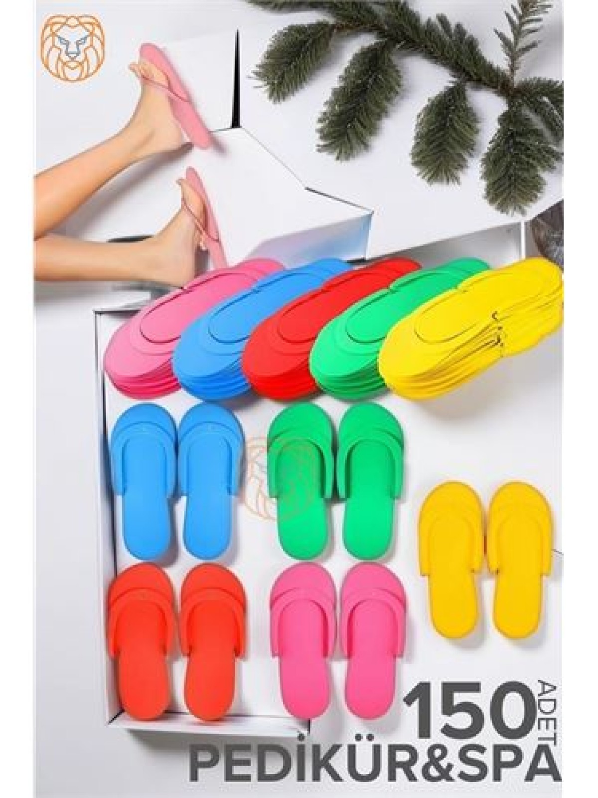 Tek Kullanımlık Pedikür Terliği - Spa Terliği Kullan-at Terlik 150 ÇİFT