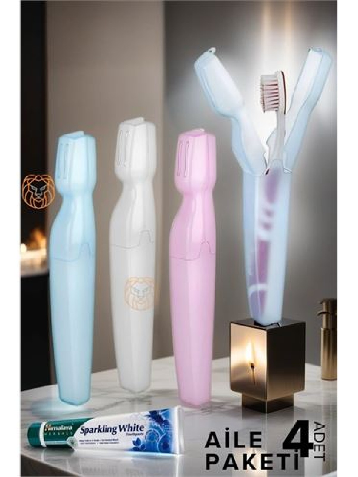 Kapaklı Diş Fırça Kutusu 4 ADET Scappini Design