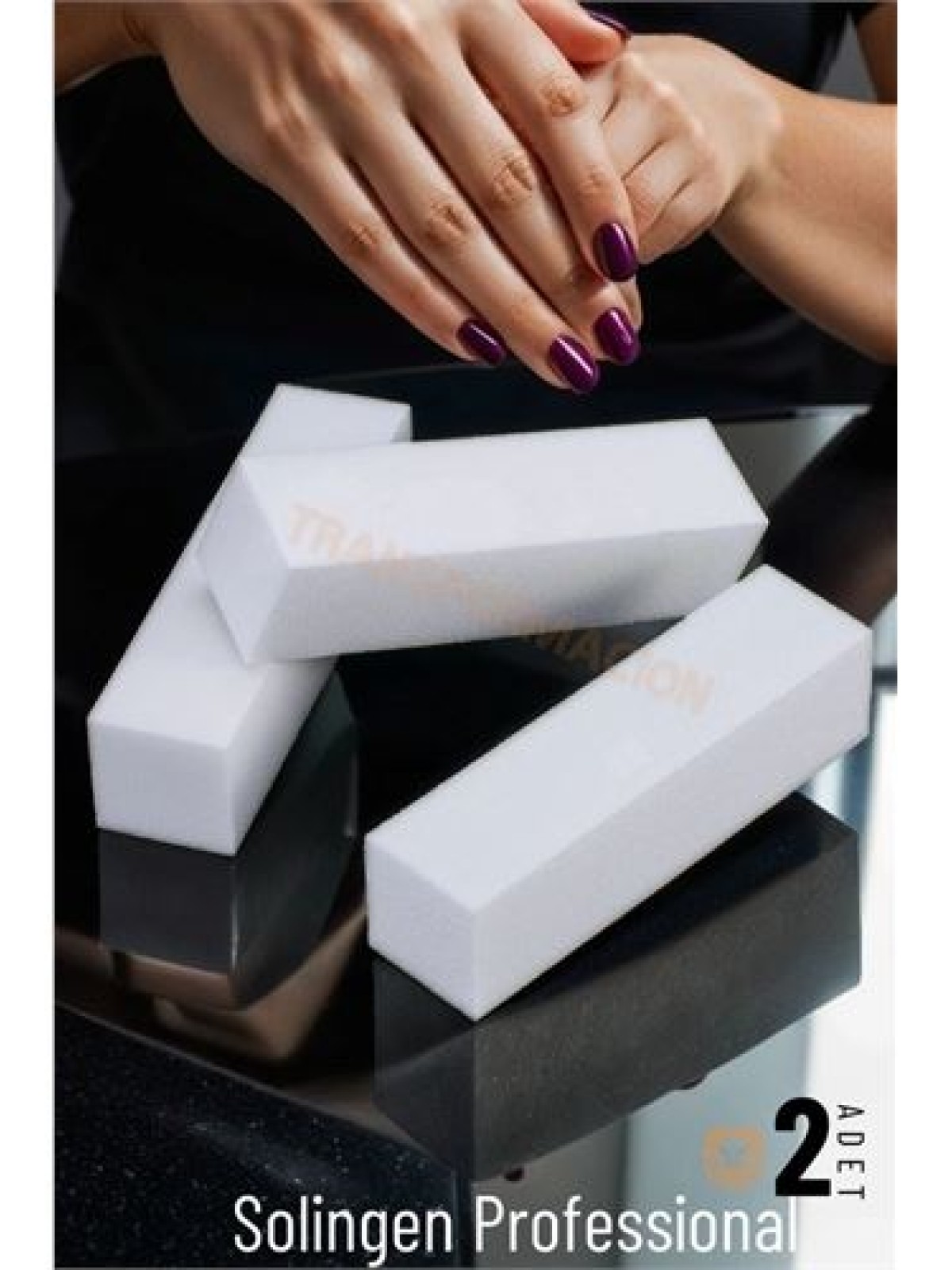 Tırnak Törpü 4 Yüzey Blok Sünger Solingen Professional 3 ADET
