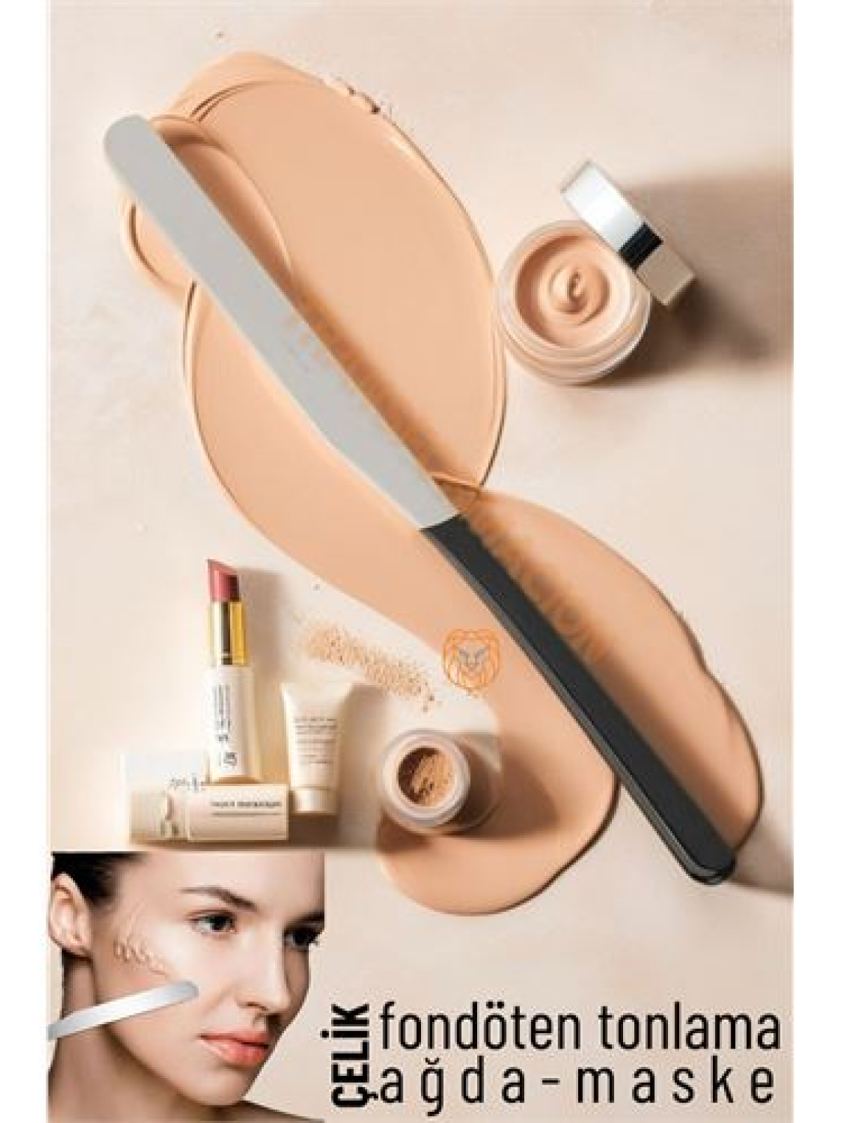 Maske Sıvı Fondöten Tonlama Spatulası Çelik