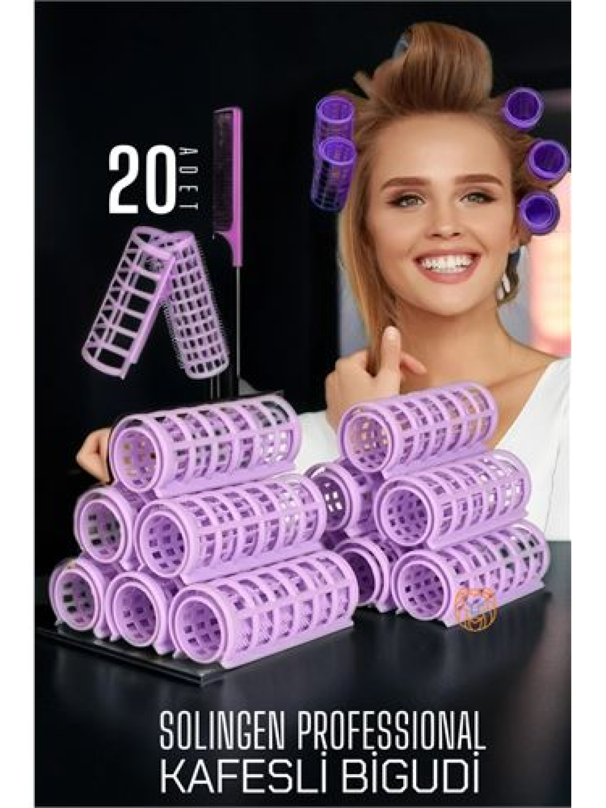 Kafes Gece Bigudisi 2.5 cm 20 Adet Solingen Professional