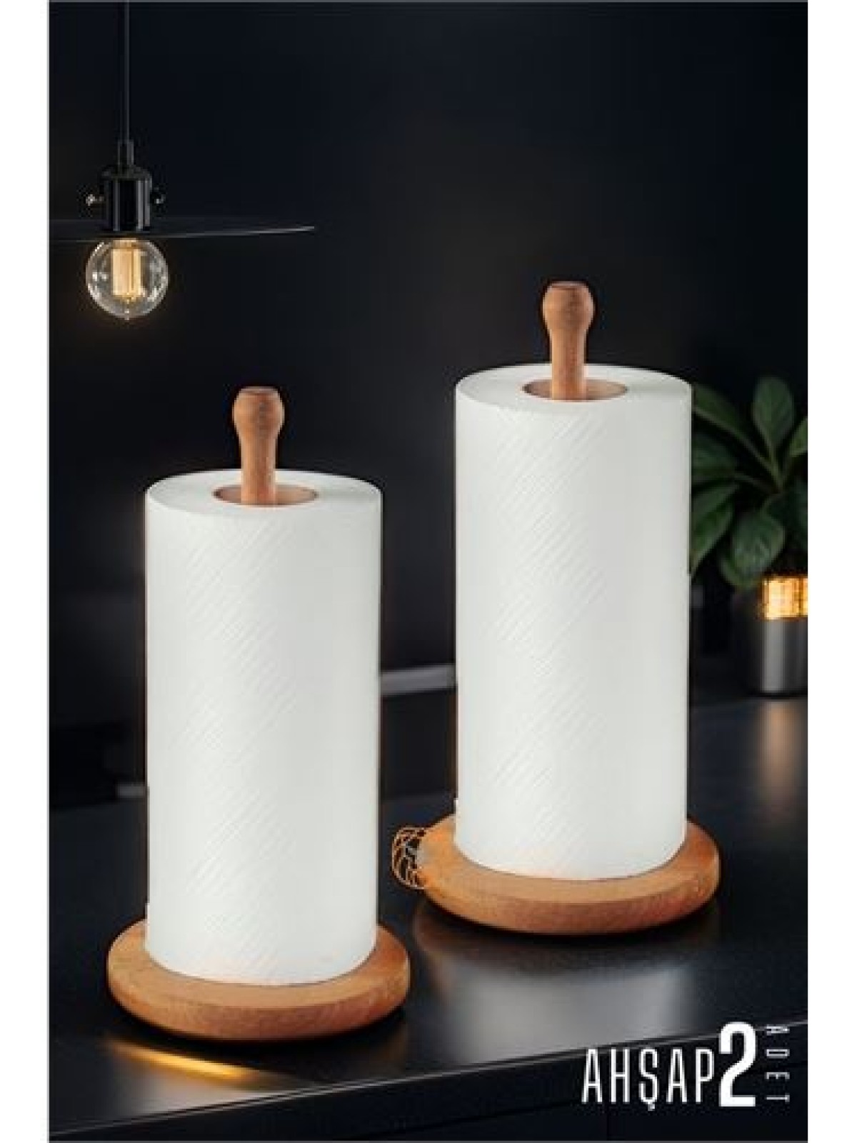 Havlu Kağıt Tutucu Ahşap 2 ADET