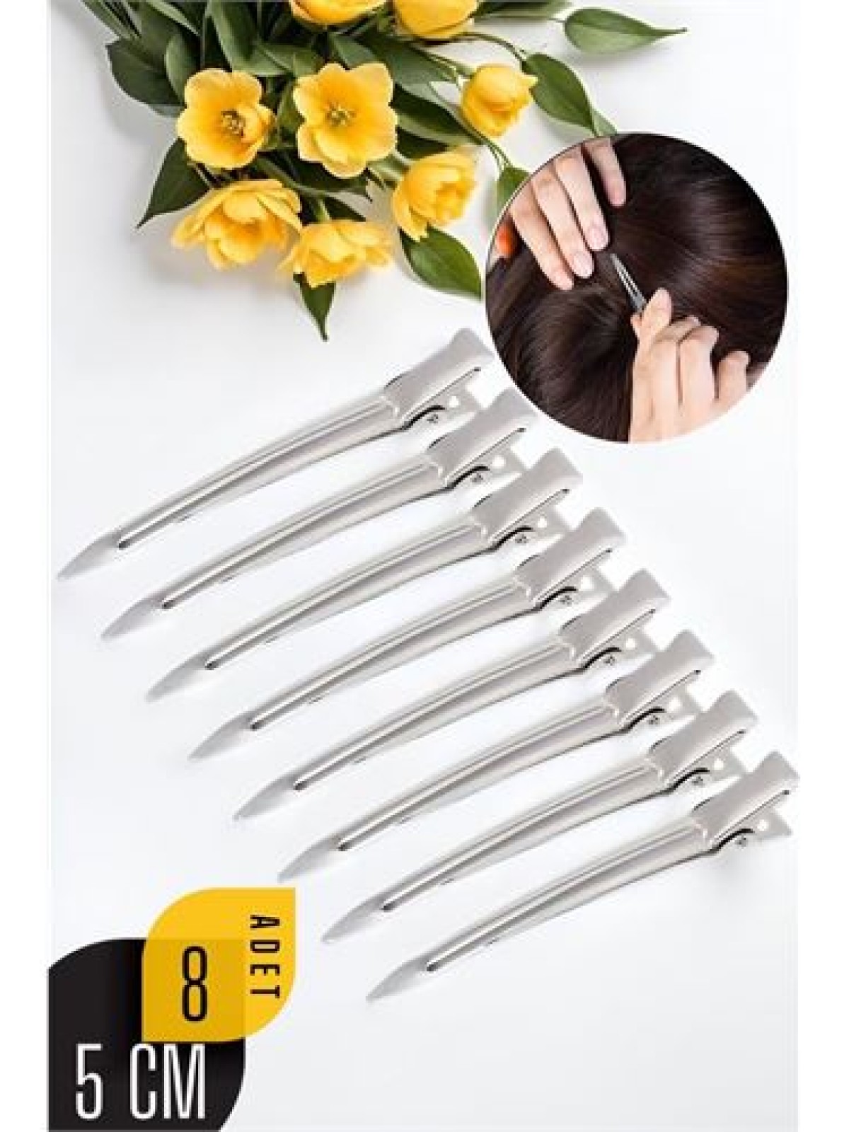 Saç Pensi Metal Toka 8 ADET