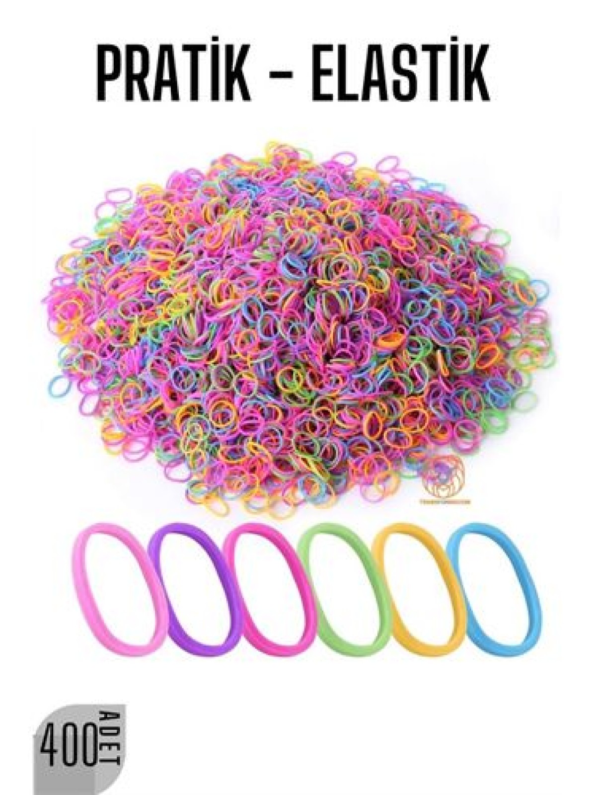 Pratik Saç Lastik Toka 400 ADET RENKLİ