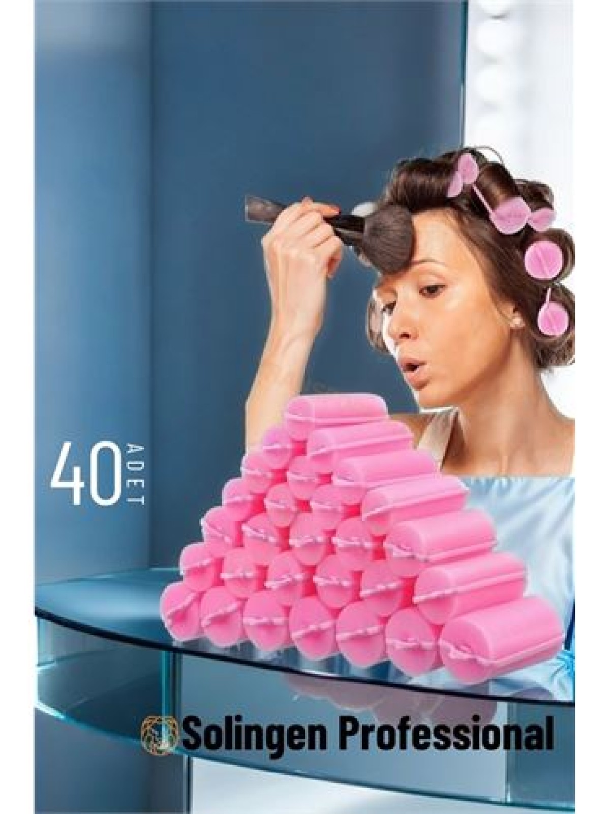 Süngerli Gece Bigudisi 3 cm 40 Adet Solingen Professional