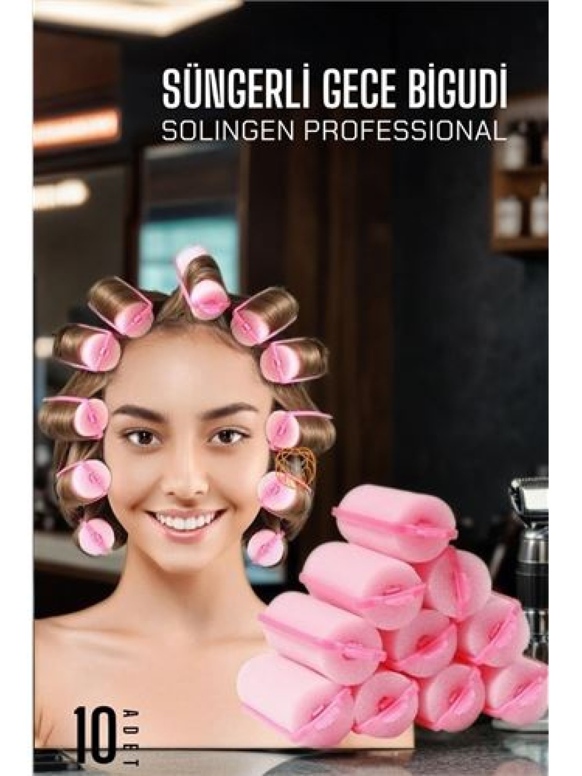 Süngerli Gece Bigudisi 3 cm 10 Adet Solingen Professional