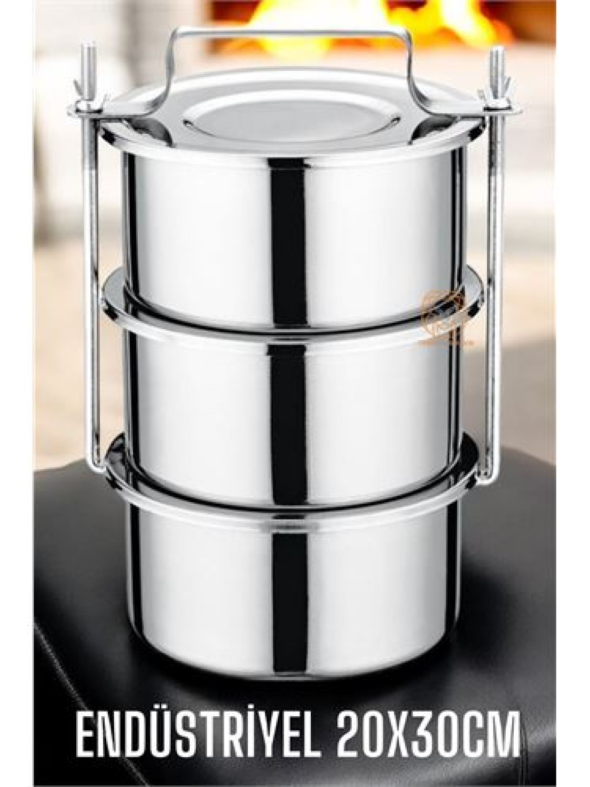 Sefer Tası Endüstriyel Yemek Kabı 430 Paslanmaz Çelik  XXL 20X10 CM