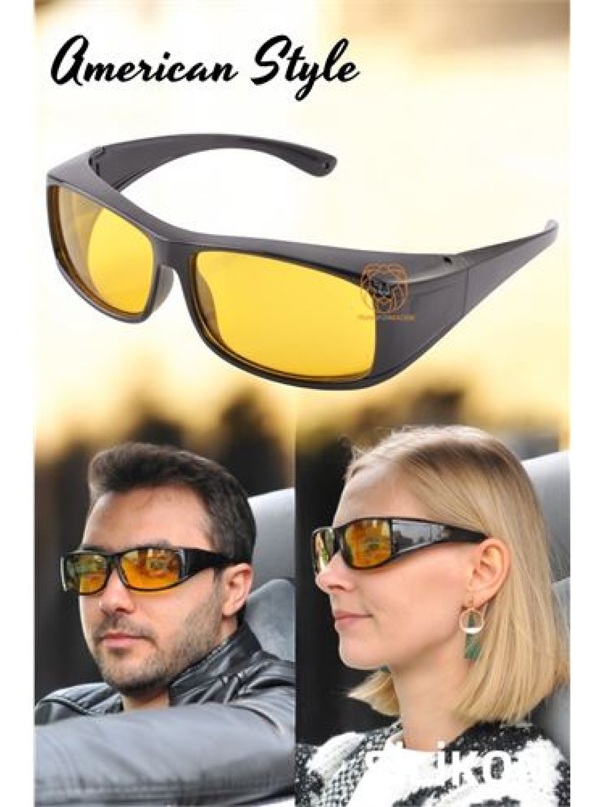 Güvenli Gece Sürüş Görüş Gözlüğü Sis Far Işık Önleyici Anti-Fog Gözlük