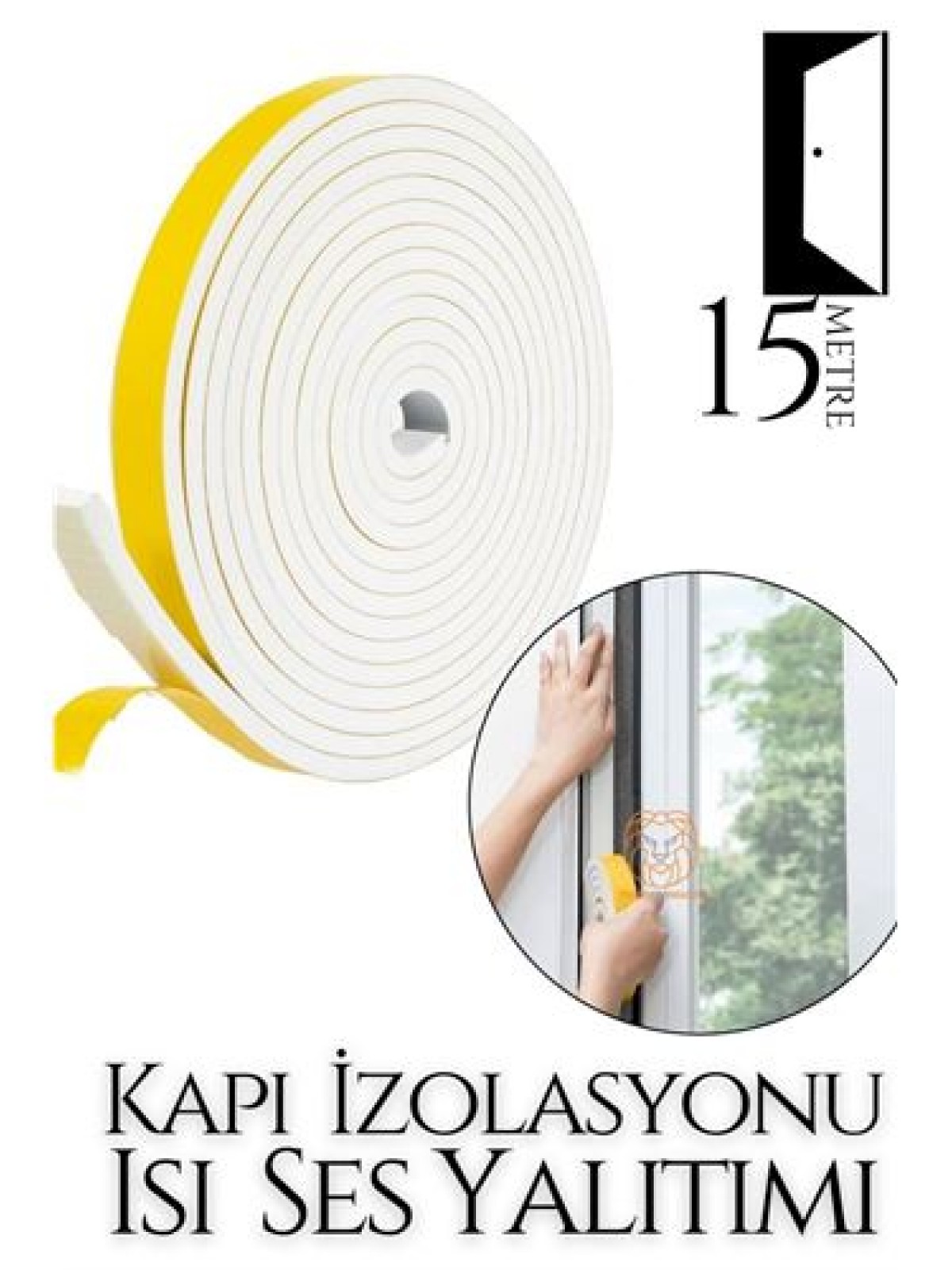 Kapı Ses Isı Yalıtım Sünger Bant 15 METRE
