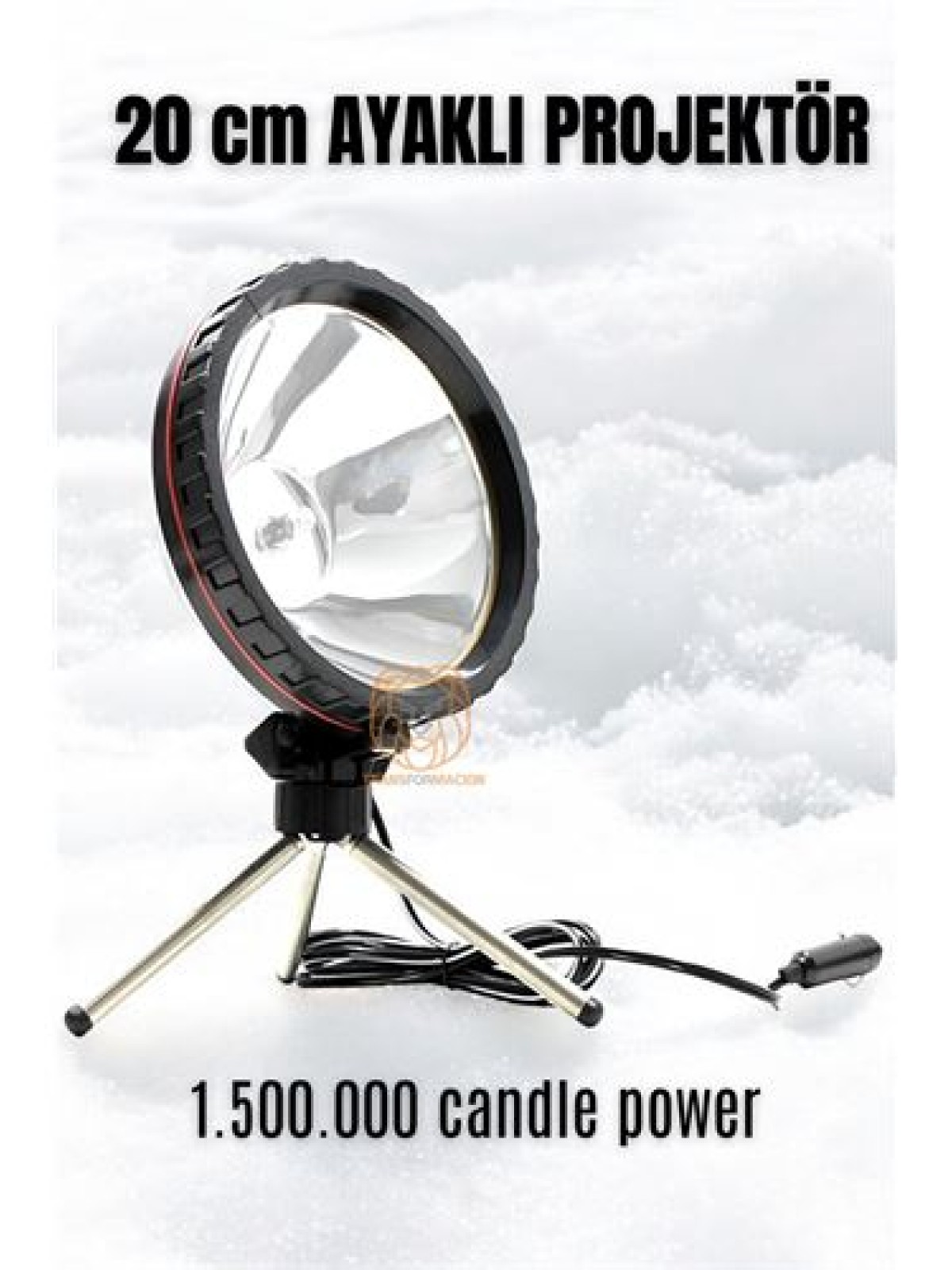 3 Ayaklı El Projektörü 360 Derece Avcı Projektörü Tekne Projektör