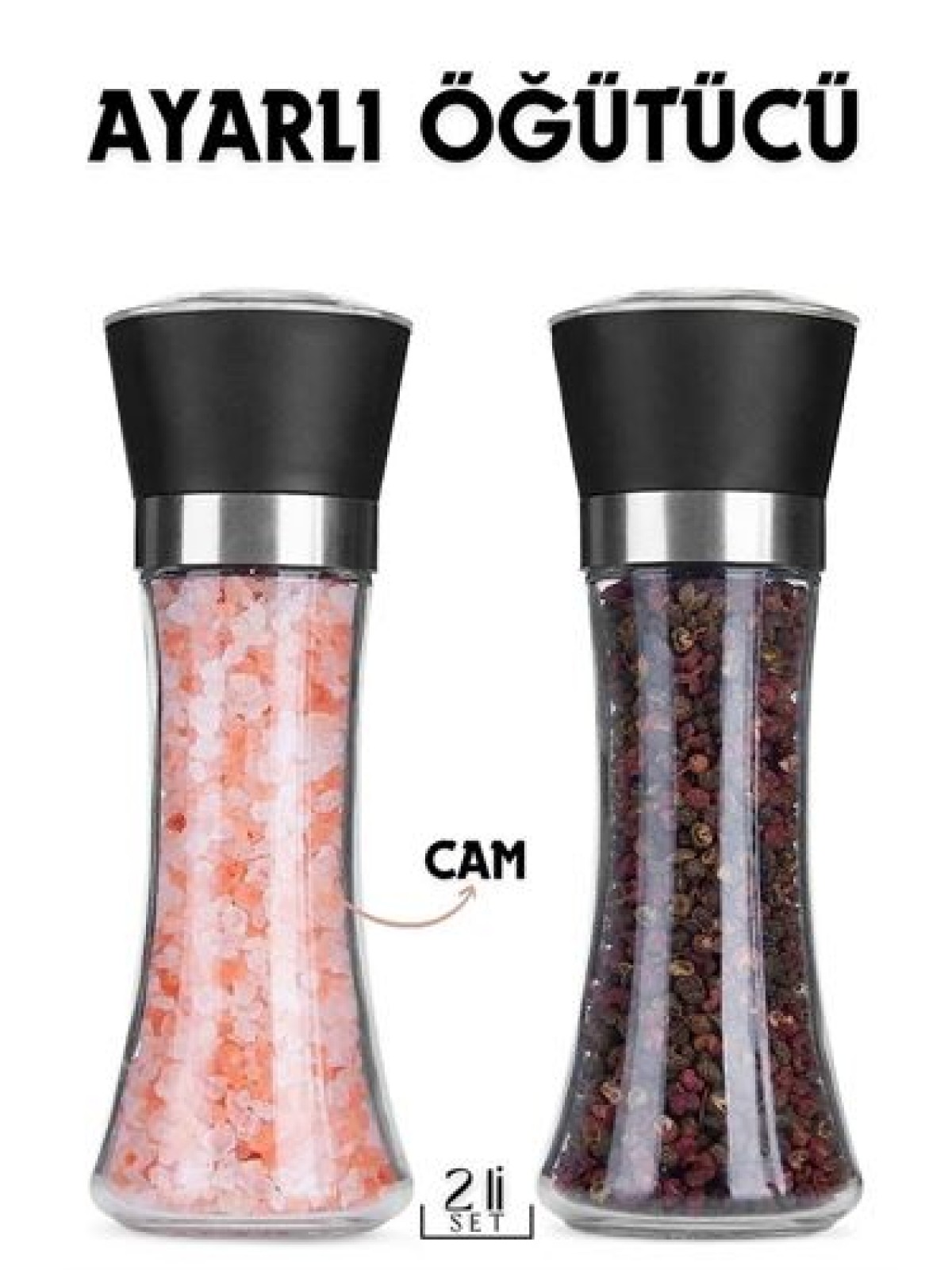 2 Li Baharat Tuz Öğütücü Set Dees Dickerhoof Design