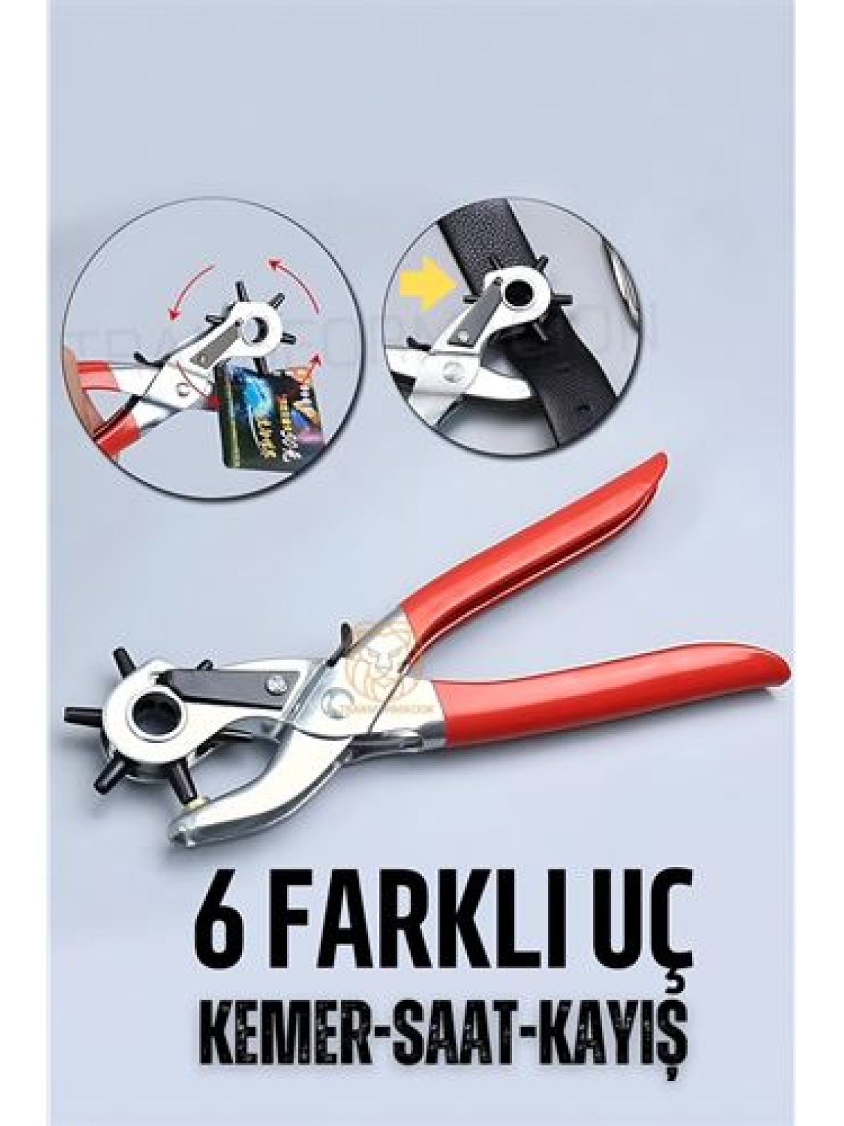 Kemer Delici Pense 6 Uçlu Saat Kayış Kemer Delme Pensesi