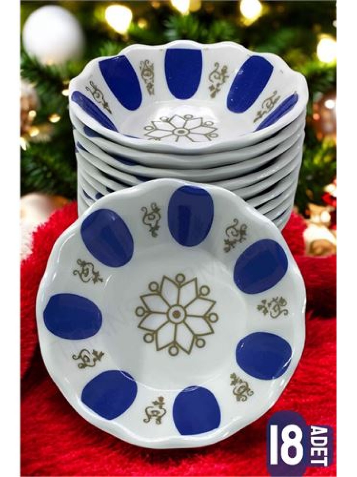 Melamin Çay Tabağı 18 Adet Geleneksel Türk Çay Bardağı Altlığı