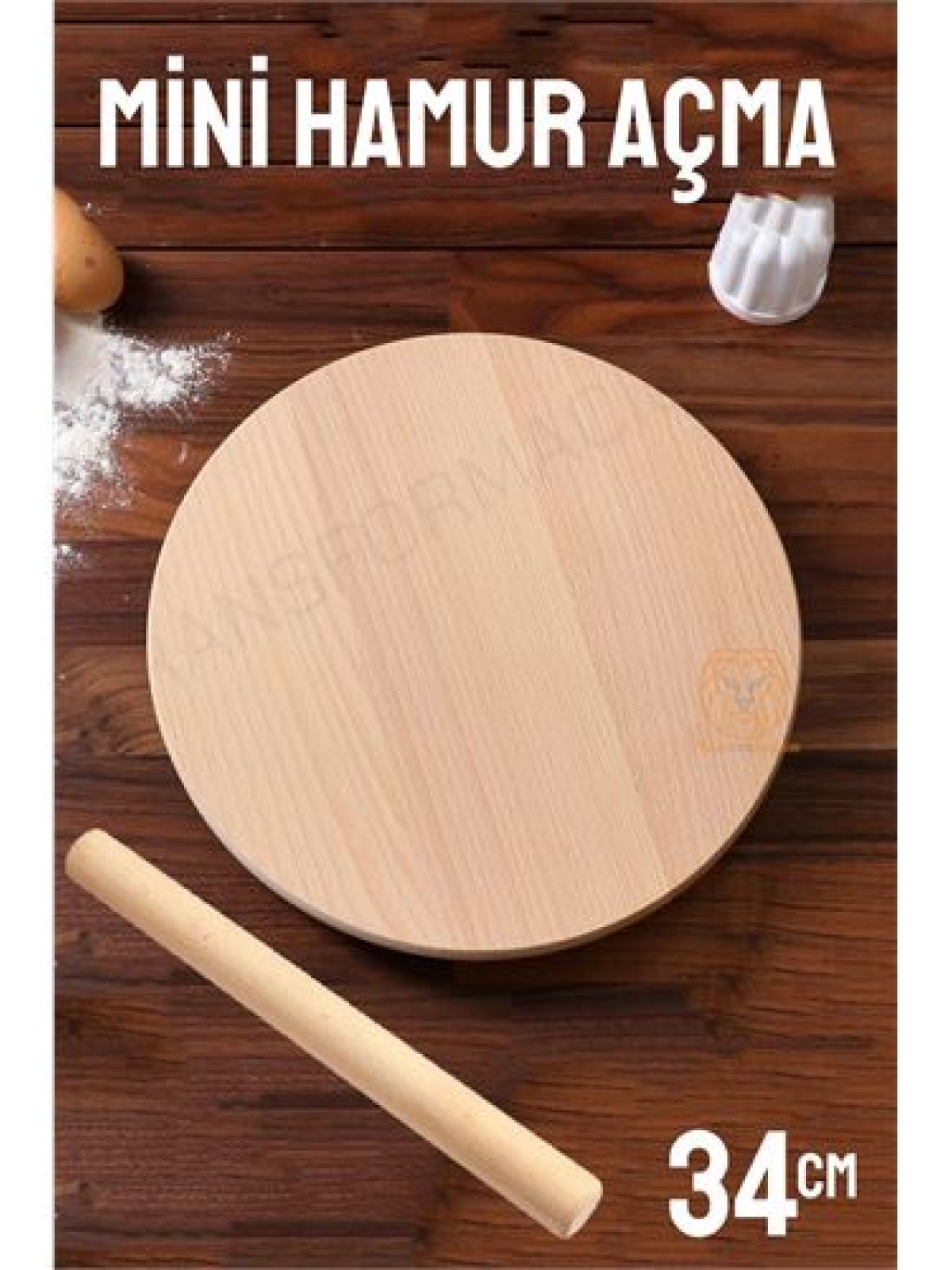 34 Cm Merdaneli Hamur Açma Masası