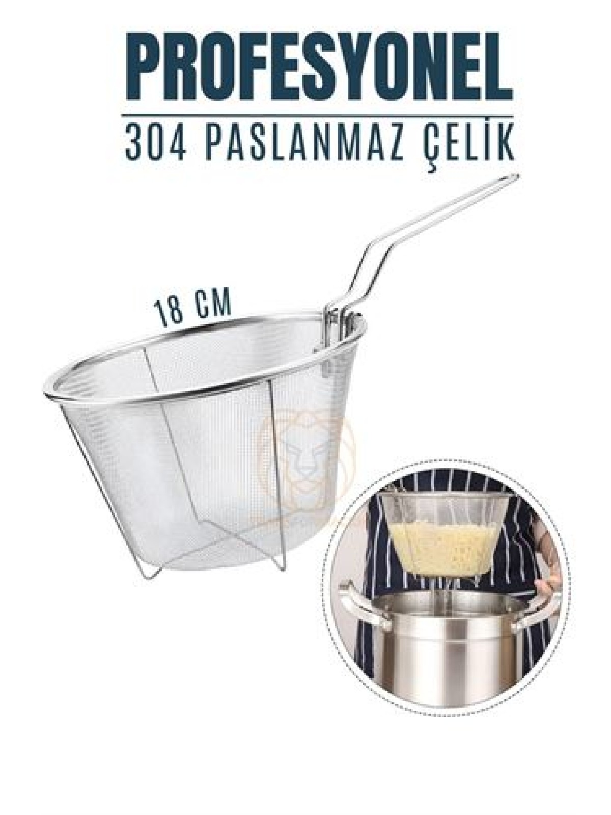 Kızartma Süzgeci Patates Kızartma Filtresi 304 Paslanmaz Çelik Mink Design