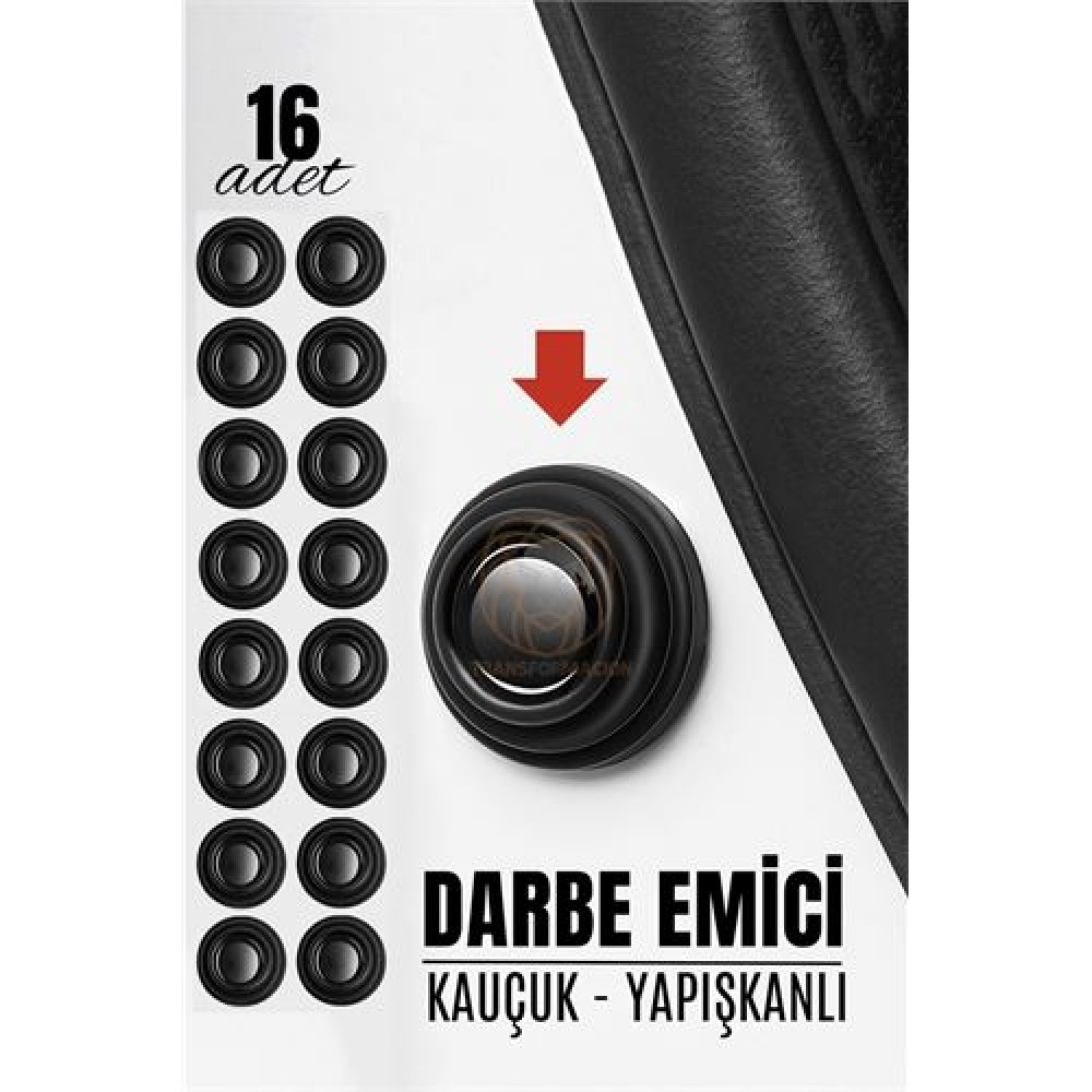 Kapı Bagaj Kaput Ses Darbe Emici Kauçuk Conta 16 ADET Kapı Bagaj Kaput Ses Darbe Emici Kauçuk Conta 16 ADET