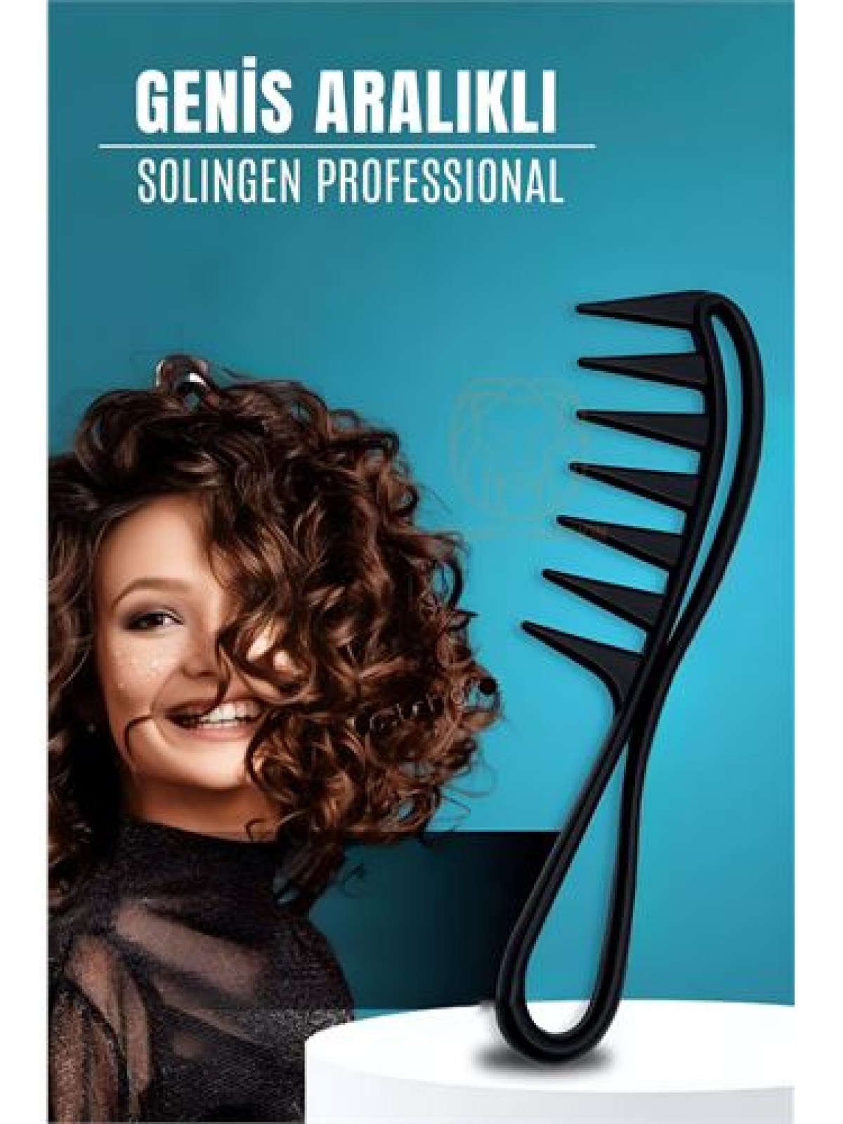 Geniş Dişli Stil Tarağı Karbon Solingen Professional