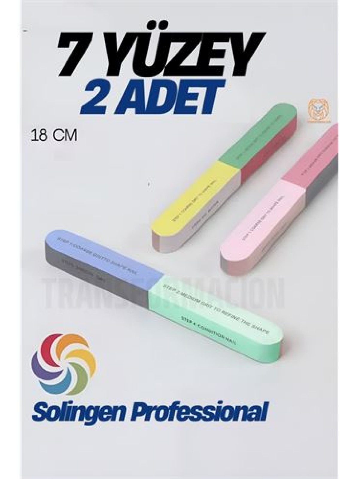 7 Yüzeyli Tırnak Törpü ve Parlatma Blok Sünger Solingen Professional