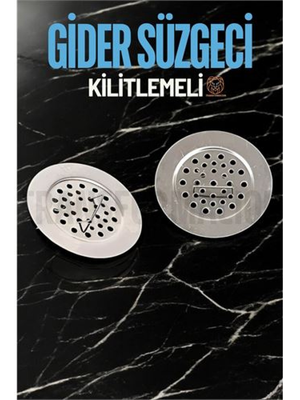 Kilitlenebilir Metal Lavabo Evye Süzgeci 2 ADET