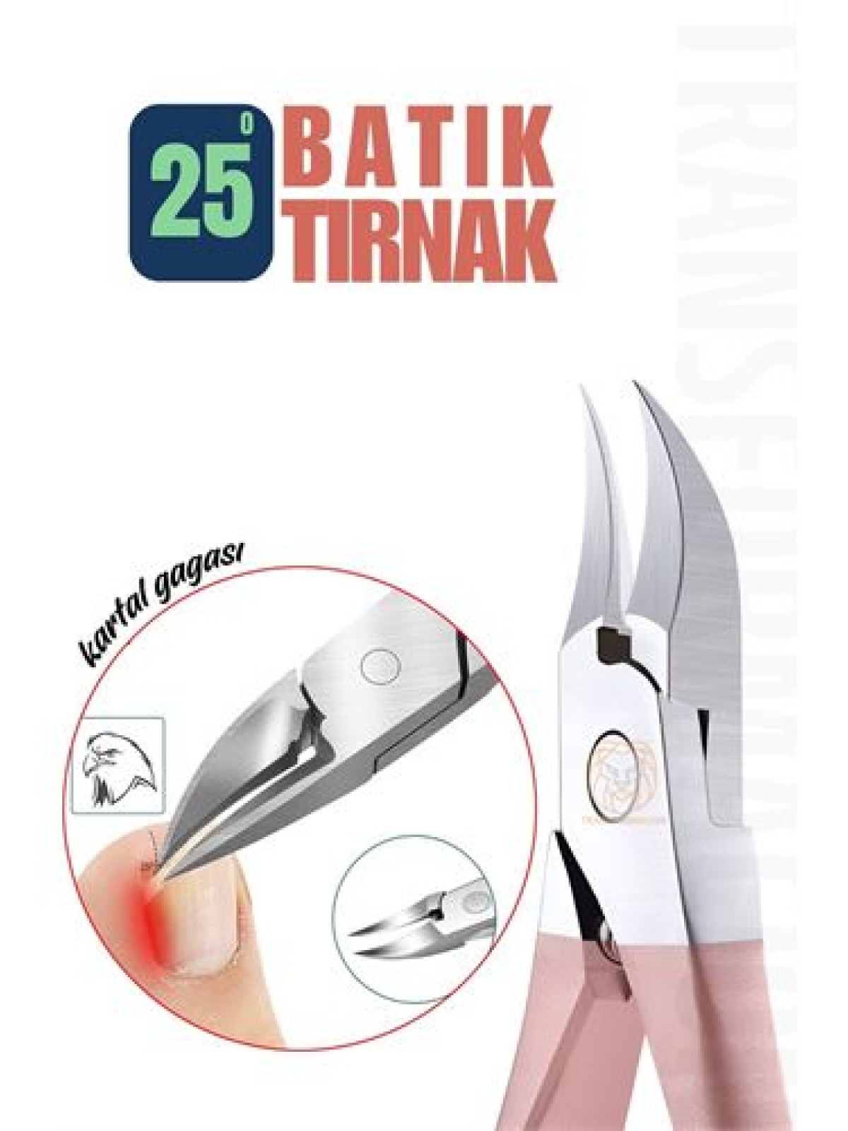 ModaCar Tırnak Batık Makası Pedikür Makası Tungsten Çelik Profesyonel