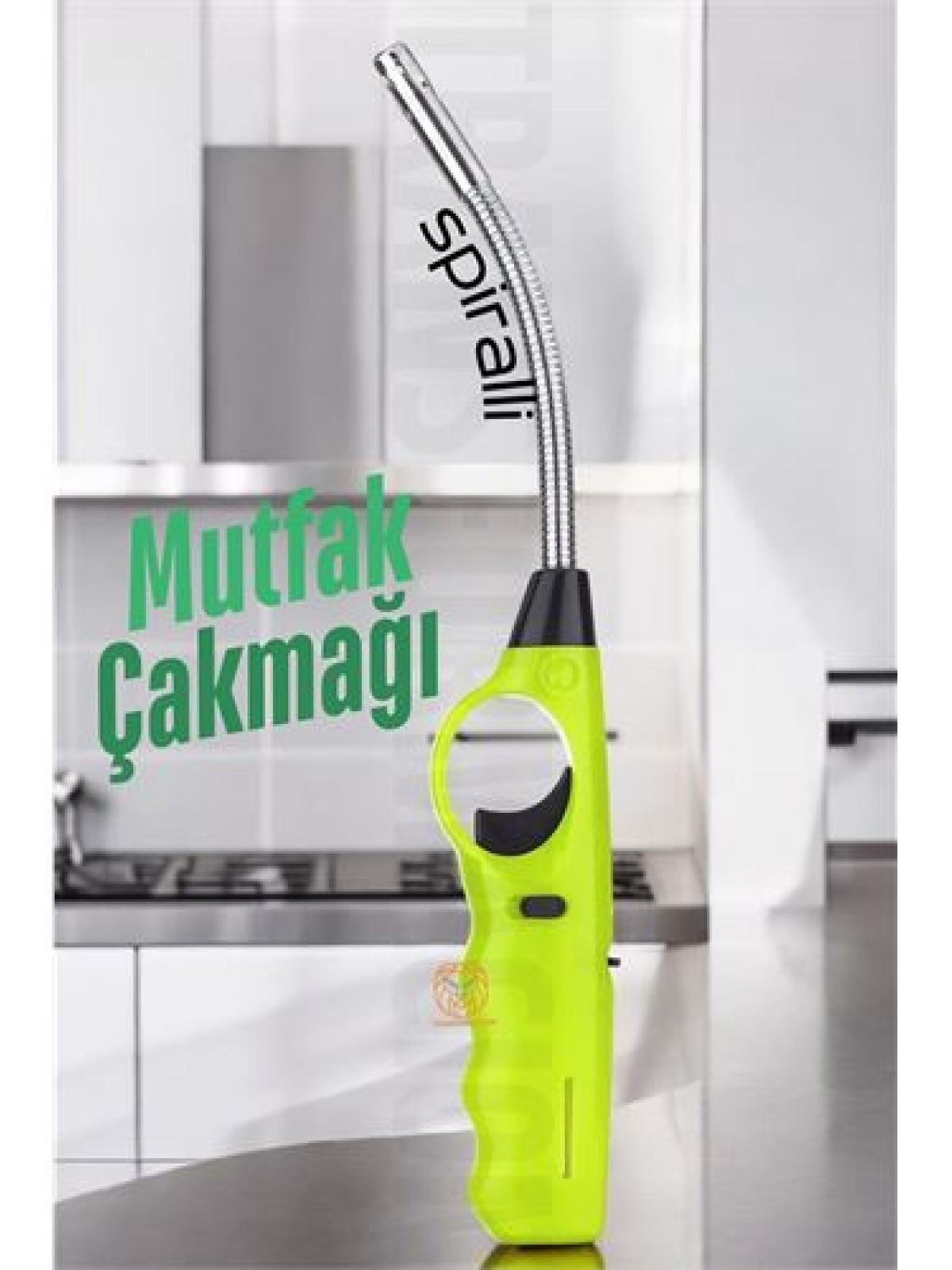 Spiralli Mutfak Çakmağı Barbekü Mangal Mum Çakmağı