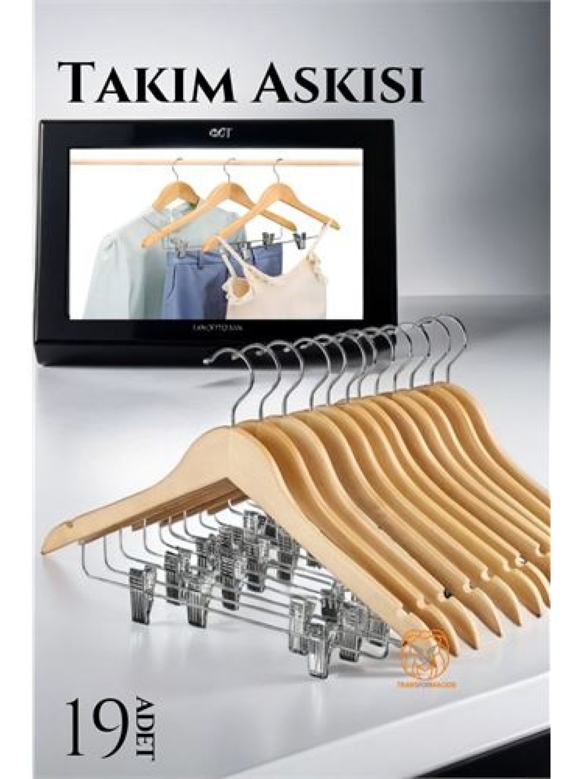 Takım Askısı Ceket Etek Pantolon Kıskaçlı 19 ADET