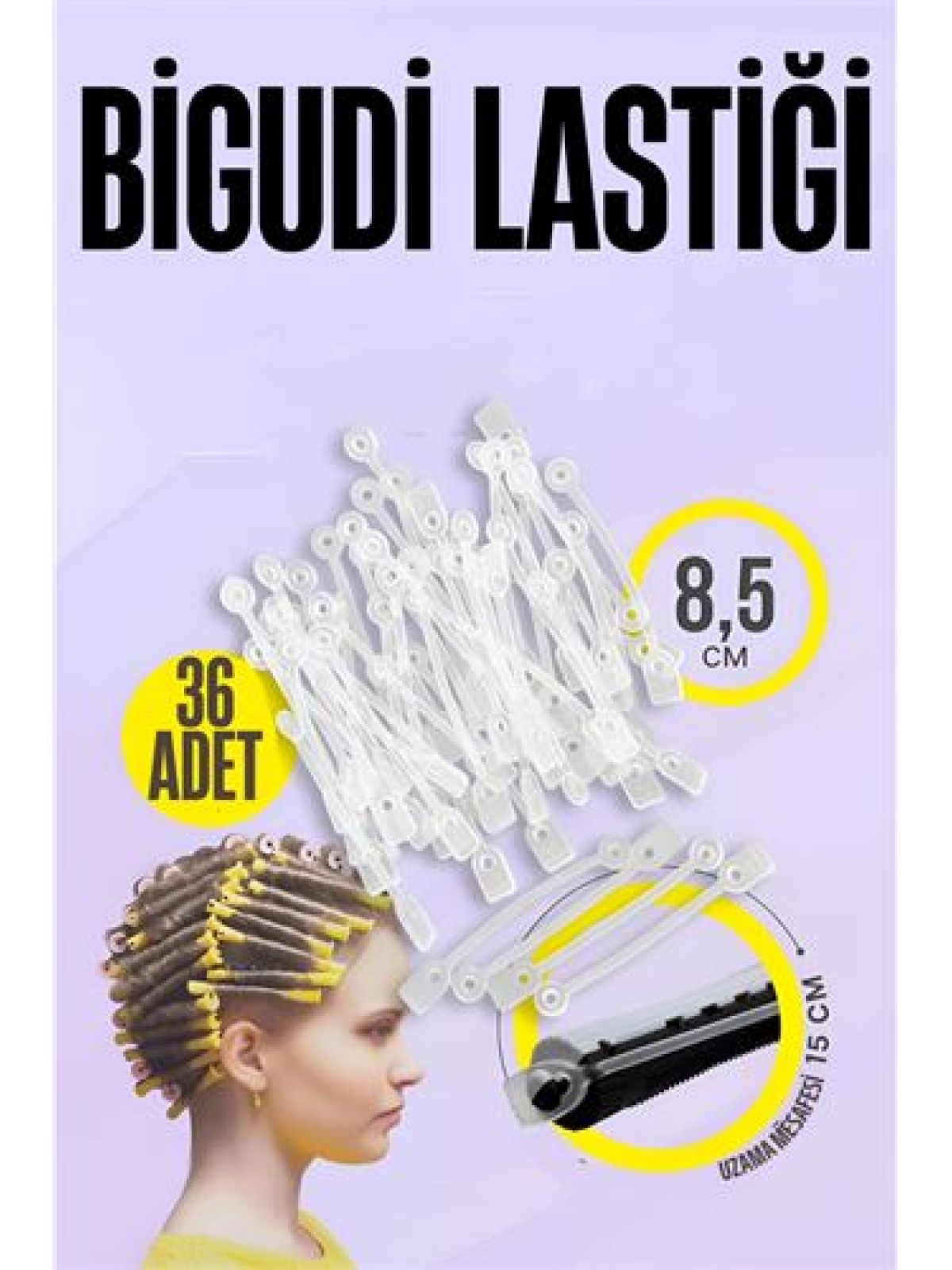 Bigudi Lastiği Perma Lastikleri 36 ADET