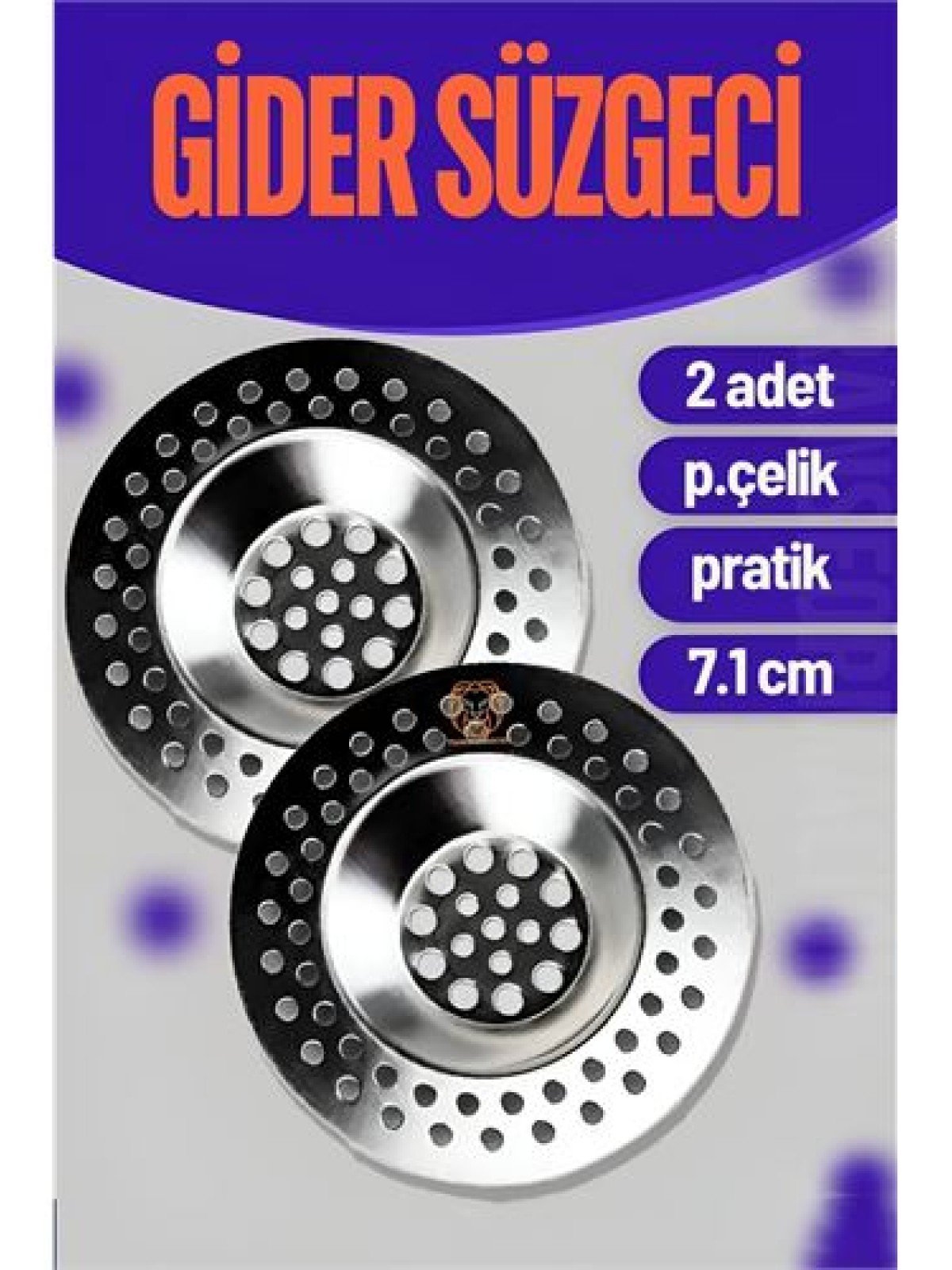 Çelik Lavabo Süzgeci 2 ADET