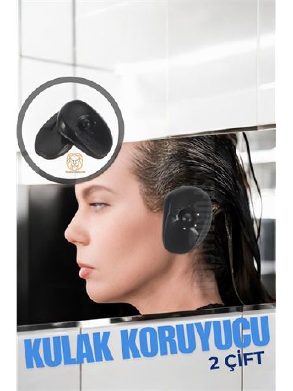 Kulak Koruyucu Saç Boyası Şampuan Kesim İçin 2 TAKIM