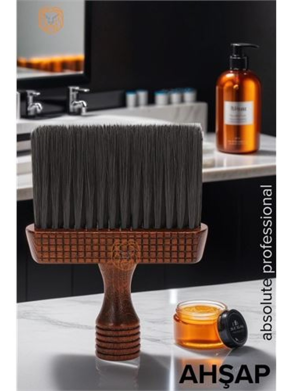 Fade Ense Saç Kıl Fırçası Ahşap