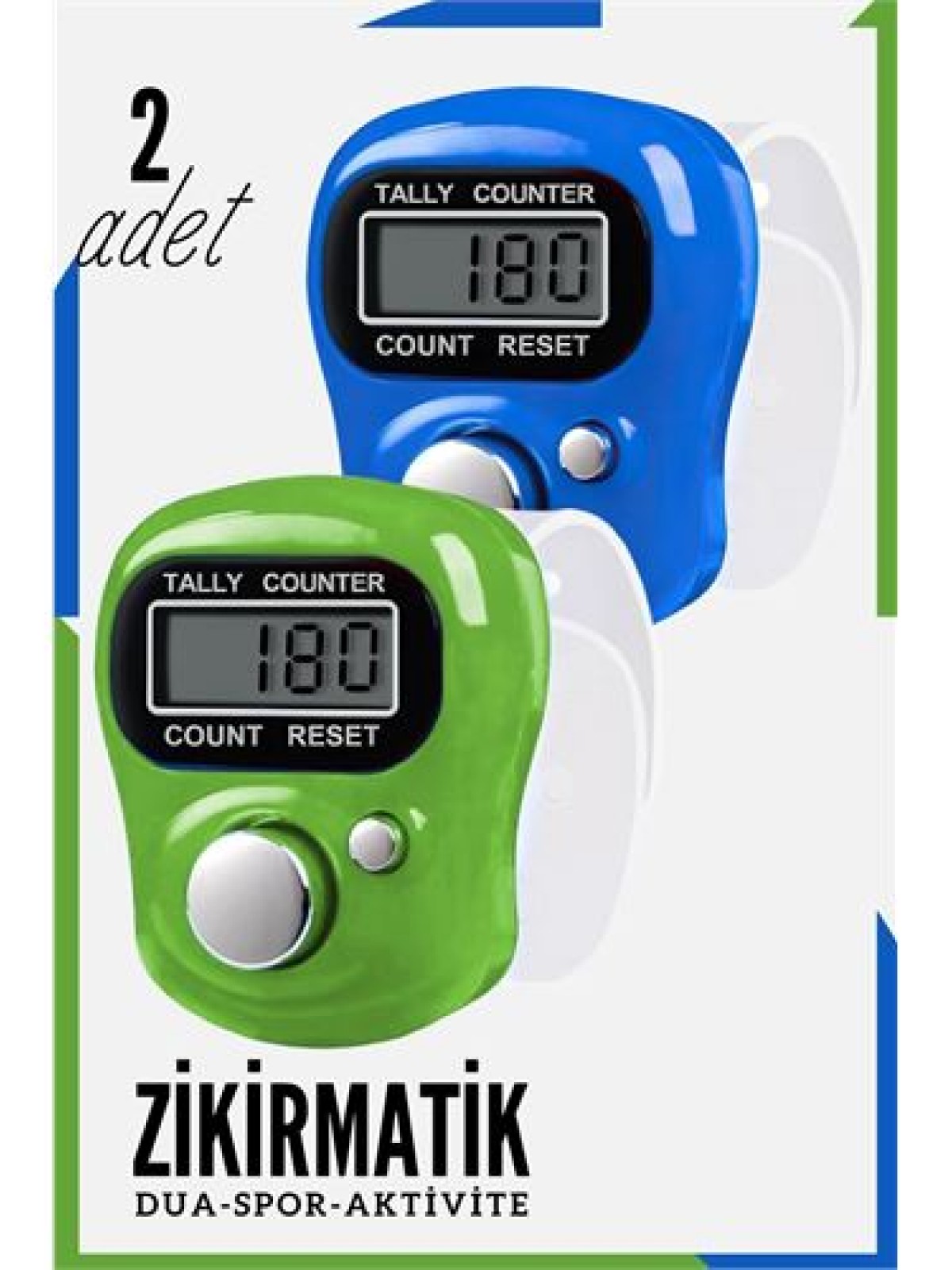 Zikirmatik Dijital Parmak Sayacı Sıfırlanabilir 5 Haneli LCD Ekran 2 ADET