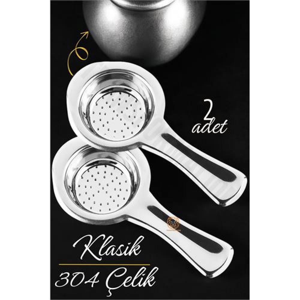 Klasik Çay Süzgeci 304 Paslanmaz Çelik 2 ADET Klasik Çay Süzgeci 304 Paslanmaz Çelik 2 ADET