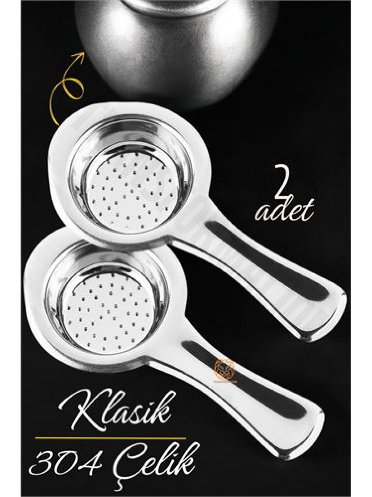 Klasik Çay Süzgeci 304 Paslanmaz Çelik 2 ADET