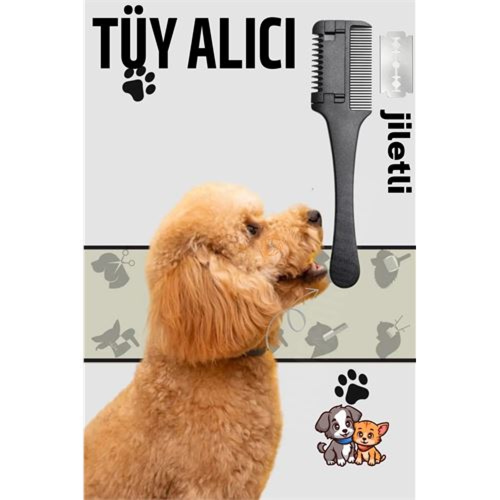 Kedi ve Köpek Jiletli Tüy Alma Tarağı Kedi ve Köpek Jiletli Tüy Alma Tarağı
