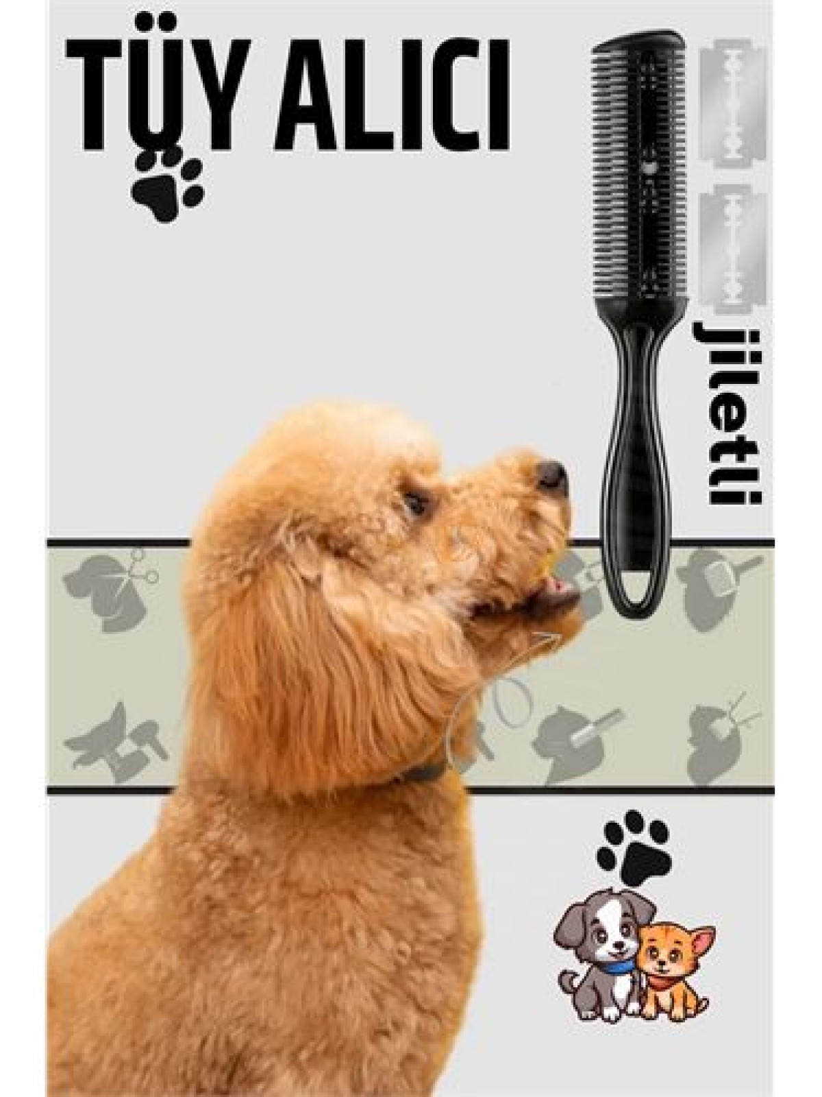 Kedi ve Köpek Çift Jiletli Tüy Alma Tarağı