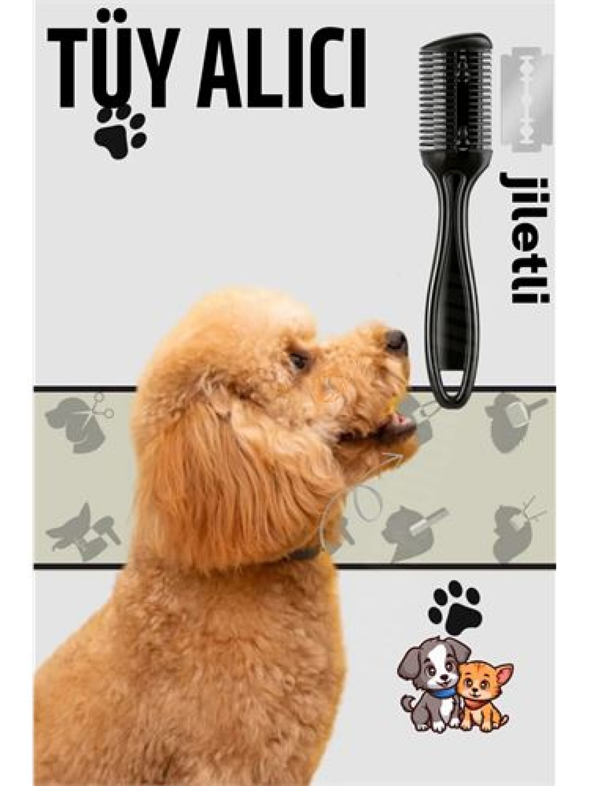 Kedi ve Köpek Jiletli Tüy Alma Tarağı
