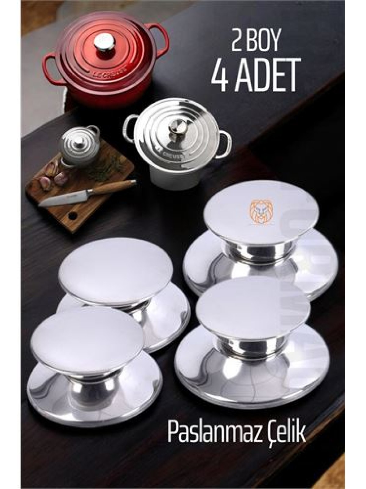 Tencere Tava Tepesi Tencere Tava Kapağı Tutucu 2 Boy 4 Adet