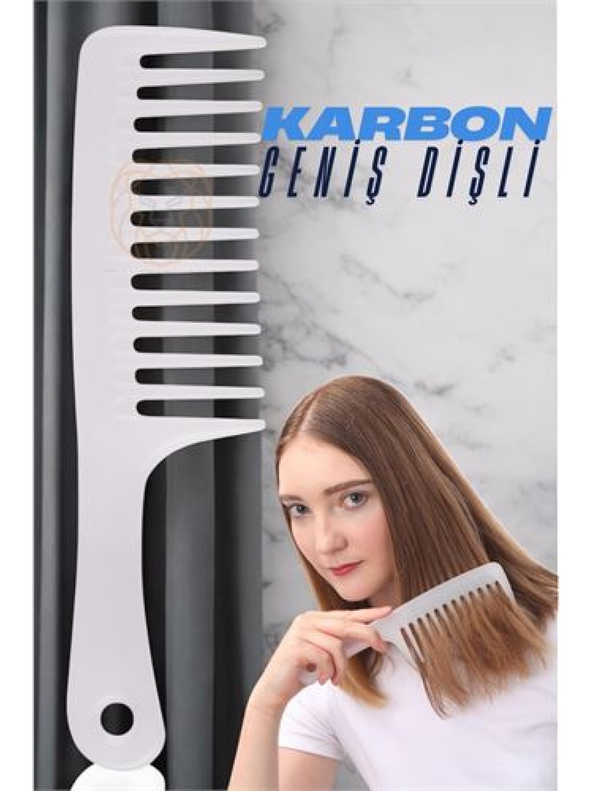 Geniş Dişli Masaj Etkili Saç Açma Tarağı