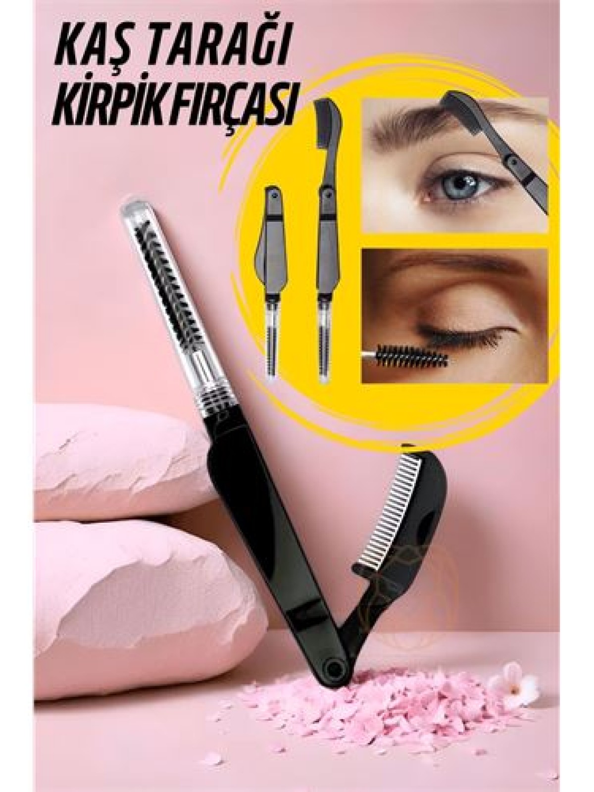 Kirpik Fırçası Kaş Tarağı Kaş ve Kirpik Fırçlı Tarak