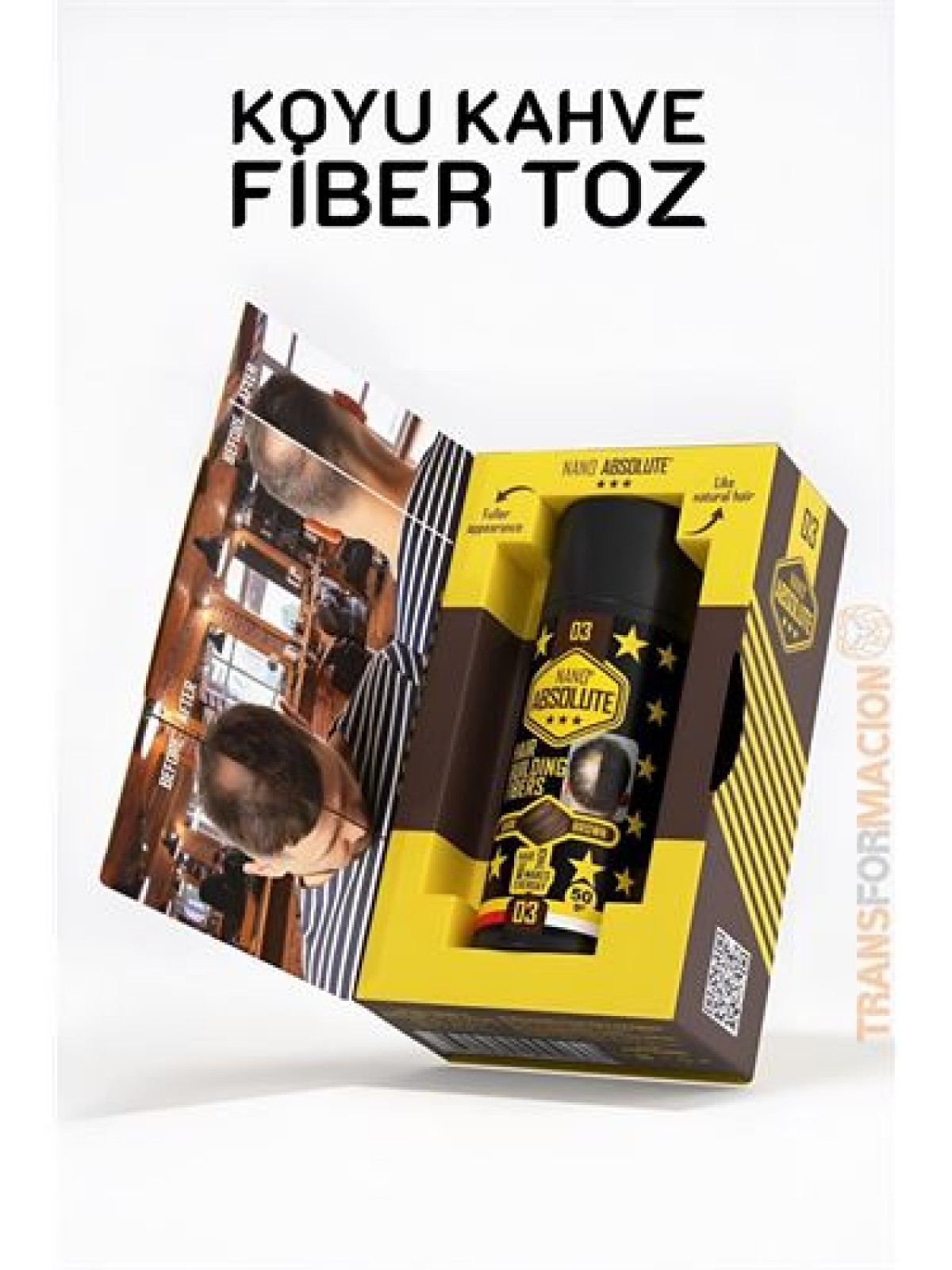 Saç Dolgunlaştırıcı Fiber Topik Toz KOYU TON KAHVERENGİ